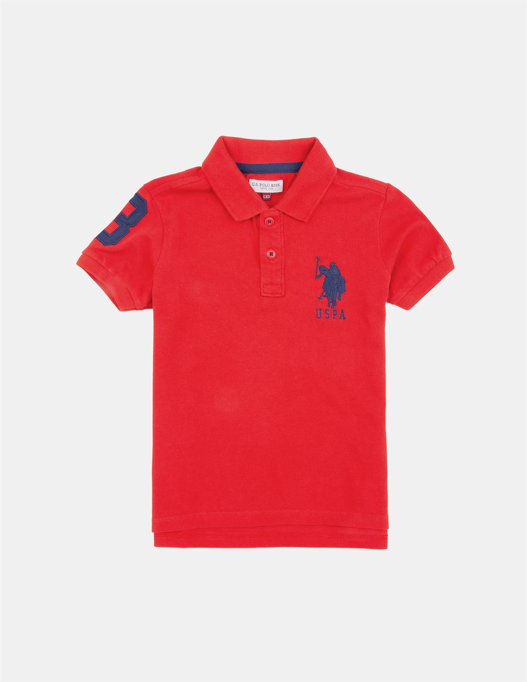 U.S. Polo Assn. Boys Solid Piqued Cotton Polo Shirt